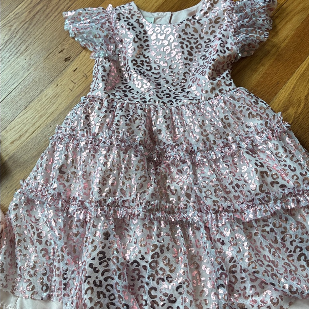 Girls Mixed Dress Bundle - Floral, Plaid & Metallic size 6 - Picture 7 of 16
